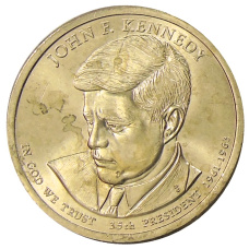 Монета 1 доллар 2015 года P США «Джон Кеннеди 35-й президент США» (аверс)