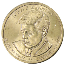 Монета 1 доллар 2015 года P США «Джон Кеннеди 35-й президент США» (аверс)