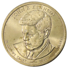 Монета 1 доллар 2015 года P США «Джон Кеннеди 35-й президент США» (аверс)
