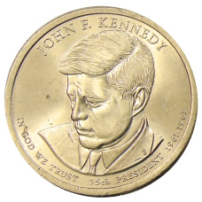 Монета 1 доллар 2015 года P США «Джон Кеннеди 35-й президент США» (аверс)