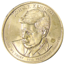 Монета 1 доллар 2015 года P США «Джон Кеннеди 35-й президент США» (аверс)