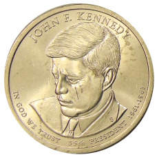 Монета 1 доллар 2015 года P США «Джон Кеннеди 35-й президент США» (аверс)