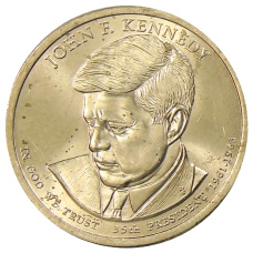 Монета 1 доллар 2015 года P США «Джон Кеннеди 35-й президент США» (аверс)