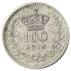 Монета 100 рейс 1910 года Португалия (реверс)