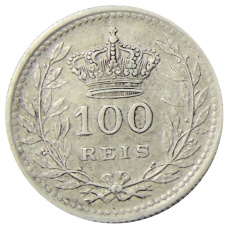 Монета 100 рейс 1910 года Португалия (реверс)