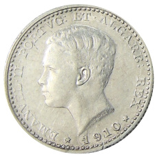 Монета 100 рейс 1910 года Португалия (аверс)