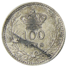 Монета 100 рейс 1910 года Португалия (реверс)