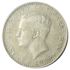 Монета 100 рейс 1910 года Португалия (аверс)