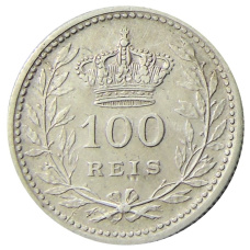 Монета 100 рейс 1910 года Португалия (реверс)