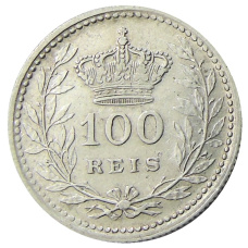 Монета 100 рейс 1910 года Португалия (реверс)