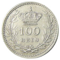 Монета 100 рейс 1910 года Португалия (реверс)