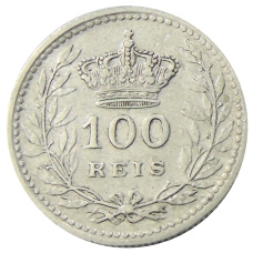 Монета 100 рейс 1910 года Португалия (реверс)