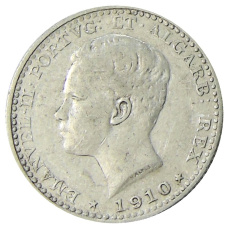 Монета 100 рейс 1910 года Португалия (аверс)