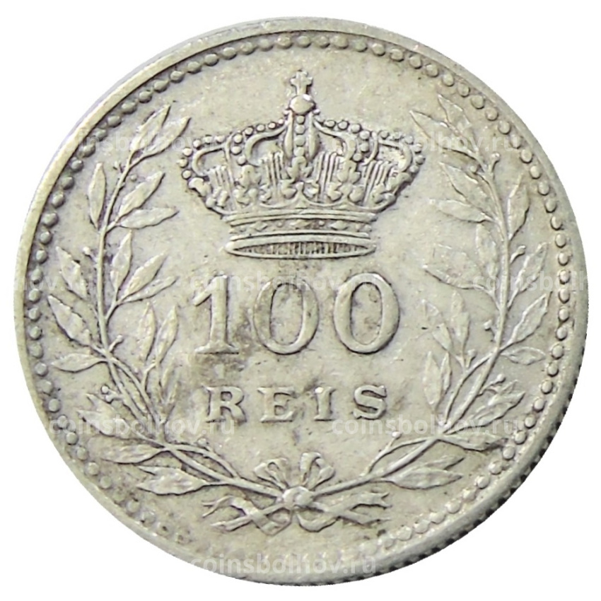 Монета 100 рейс 1910 года Португалия (вид 2)