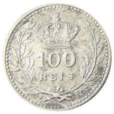 Монета 100 рейс 1910 года Португалия (реверс)