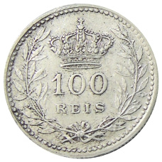 Монета 100 рейс 1910 года Португалия (реверс)
