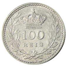 Монета 100 рейс 1910 года Португалия (реверс)