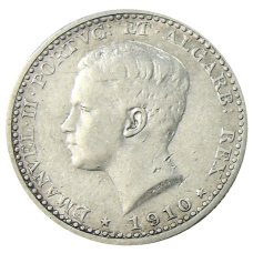 Монета 100 рейс 1910 года Португалия (аверс)