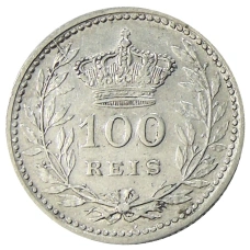 Монета 100 рейс 1910 года Португалия (реверс)