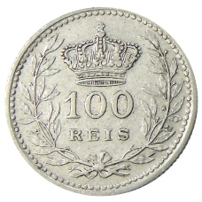 Монета 100 рейс 1910 года Португалия (реверс)