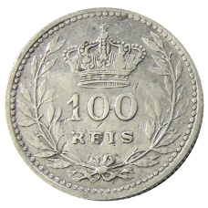 Монета 100 рейс 1910 года Португалия (реверс)