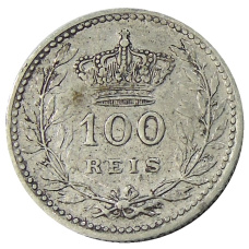 Монета 100 рейс 1910 года Португалия (реверс)