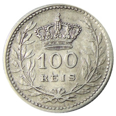 Монета 100 рейс 1910 года Португалия (реверс)