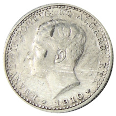 Монета 100 рейс 1910 года Португалия (аверс)