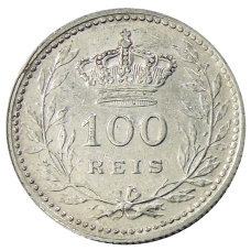 Монета 100 рейс 1910 года Португалия (реверс)