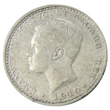 Монета 100 рейс 1910 года Португалия (аверс)