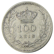 Монета 100 рейс 1910 года Португалия (реверс)