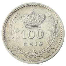 Монета 100 рейс 1909 года Португалия (реверс)