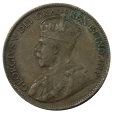 Монета 1 цент 1916 года Канада (реверс)