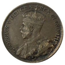 Монета 1 цент 1916 года Канада (реверс)