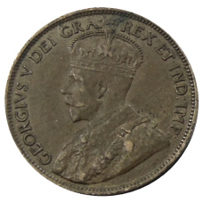 Монета 1 цент 1917 года Канада (реверс)