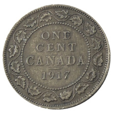 Монета 1 цент 1917 года Канада (аверс)