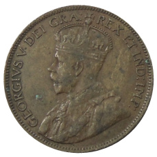 Монета 1 цент 1917 года Канада (реверс)