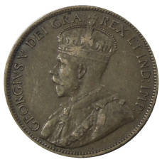 Монета 1 цент 1918 года Канада (реверс)