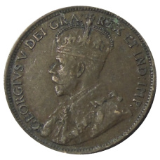 Монета 1 цент 1918 года Канада (реверс)