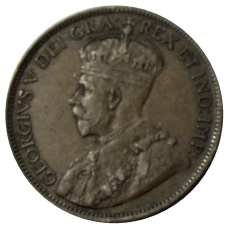 Монета 1 цент 1918 года Канада (реверс)