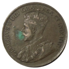 Монета 1 цент 1919 года Канада (реверс)