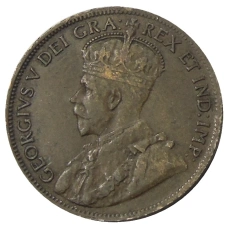 Монета 1 цент 1920 года Канада (реверс)