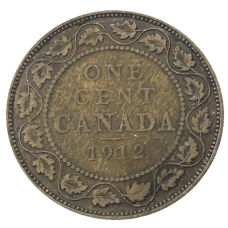 Монета 1 цент 1912 года Канада (аверс)