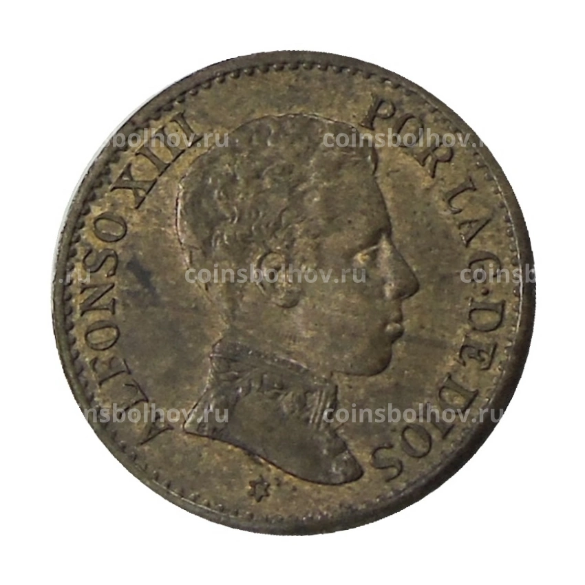 Монета 1 сентимо 1906 года Испания (вид 2)