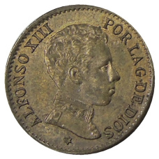 Монета 1 сентимо 1906 года Испания (реверс)