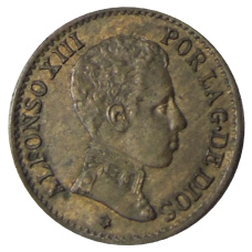 Монета 1 сентимо 1906 года Испания (реверс)