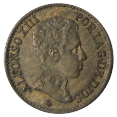 Монета 1 сентимо 1906 года Испания (реверс)