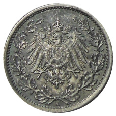 Монета 1/2 марки 1918 года A Германия (реверс)