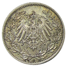 Монета 1/2 марки 1917 года A Германия (реверс)