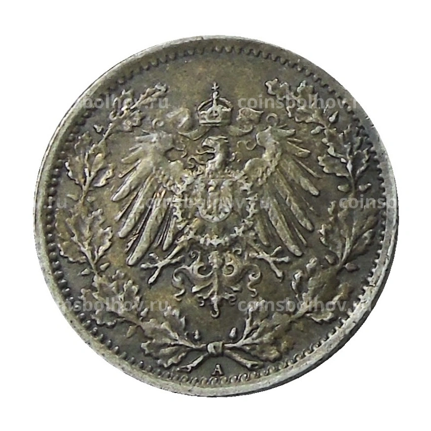 Монета 1/2 марки 1917 года A Германия (вид 2)